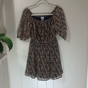 Sadie & Sage Fall Floral Off the Shoulder Dress